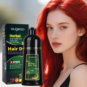 1pcs 3 in 1 Semi-permanent Red Hair Dye Shampoo, Gentle And Easy To Dye, Moisturizing, Cleansing And Softening Red Hair, Creating Uniform Hair Color Suitable For Both Men And Women, Suitable For All Hair Types, Natural And Safe Formula