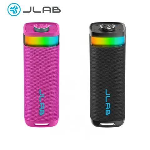 Stereo 2 Pack: JLab JBuds Party Portable Bluetooth Speaker with RGB Lighting, Left/Right Stereo Pairing