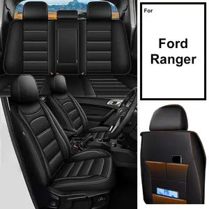 Custom Fit 5-Seat Car Seat Covers Full Set for 2019-2026 Ranger, Waterproof Faux Leather, Full Coverage Front & Rear, Airbag Safe, All-Inclusive Car Cushions That Includes Parts, Seat Protectors Cushion