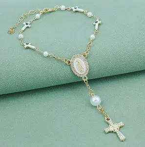 Steering Wheel Rosary Ornament, Car Rosary Pendant, Unique Fashion Car Hanging Decor, Auto Interior Accessories