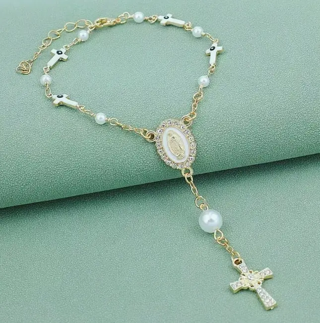 Unique Fashion Steering Wheel Rosary Ornament - Faithful Car Accent, Car Rosary Pendant, Auto Interior Decoration Accessory, Prayer At The Wheel