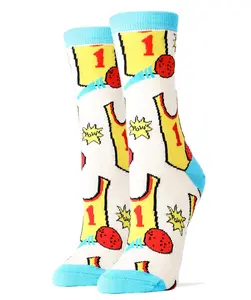 Women's Funny Novelty Crew Socks, Size 5-10, Roger Dodger