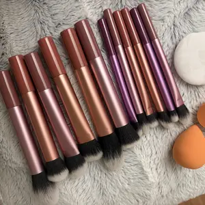 Professional Makeup Brush Set with 12 Brushes, 2 Beauty Sponges, 1 Powder Puff, Blush Brush, Loose Powder Brush, Artist Brush Set, Cosmetic Brush Set