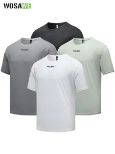 WOSAWE Unisex Leisure Cycling Shirt Weekend Explorer Bike Commuting Jersey Quick Drying Workout Tops 3 Rear Pockets