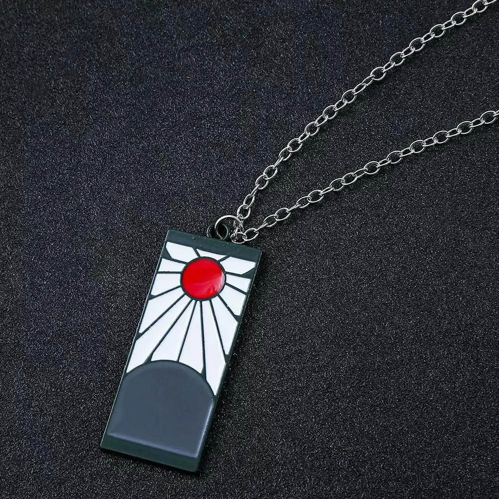 Tanjiro Necklace & Keychain - Anime Cosplay Gifts  Stainless Steel