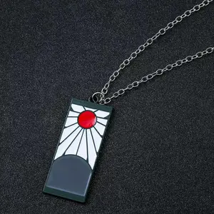 Tanjiro Necklace & Keychain - Anime Cosplay Gifts  Stainless Steel