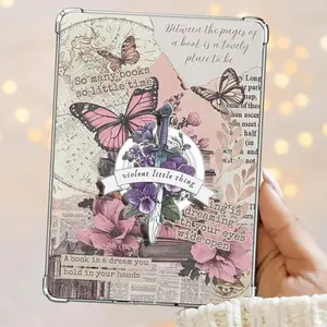 Violent Little Thing Violet Flowers And Daggers Kindle Grip Magnetic Holder Magsafe Phone Kindle Accessory
