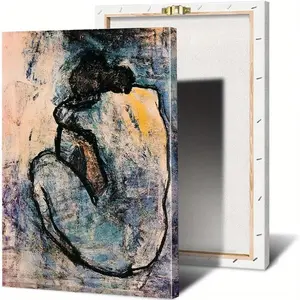 ALMLZL Canvas Wall Art Prints Pablo Picasso Blue Nude Poster Famous Painting on Canvas for Living Room Bedroom Modern Office Wall Decor-16x24inch
