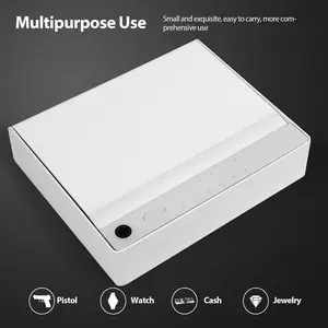 | Light-Safe | Lightweight Simple Biometric Safe Fingerprint Digital PIN Key Access for Handgun Valuables Jewelry Pistol Cash Compact for Nightstand Desk Car Home Office Travel