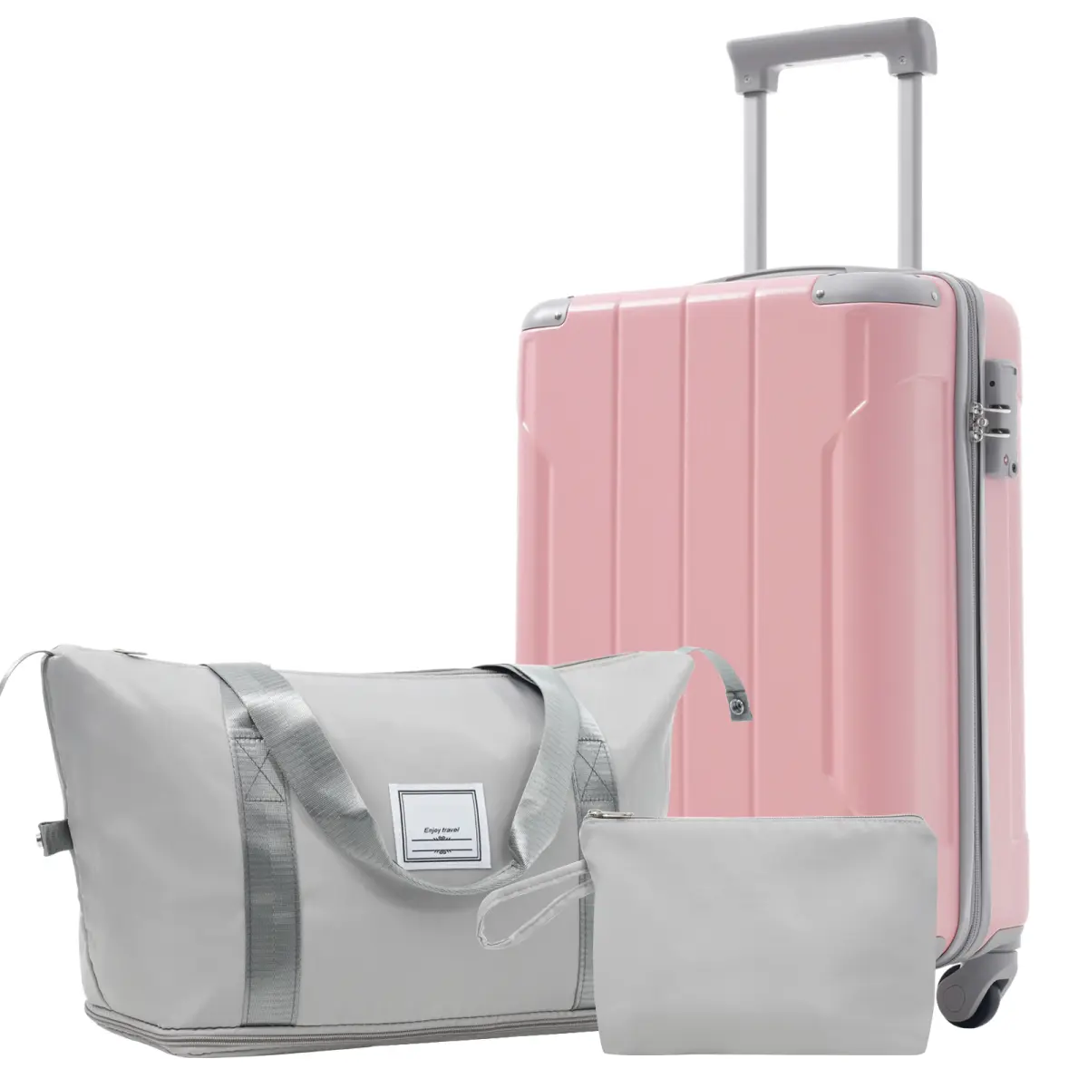 20 Inch Carry On Luggage Set 3 Piece with Spinner Wheels, Lightweight Hardshell ABS Suitcase for Weedend Getaways, Business Travel