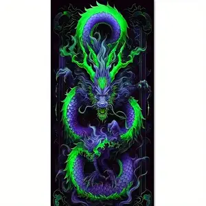 Dragon Pattern DIY Diamond Arts Colorful Painting Kit without Frame, DIY 5D Diamond Arts Colorful Painting Kit, Wall Art Decor for Home Office, Handicraft