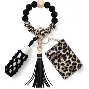 Fashionable Multifunctional Bracelet Keychain - Bag Accessory for Holding Lipstick and Bank Cards, Hands-Free Convenience