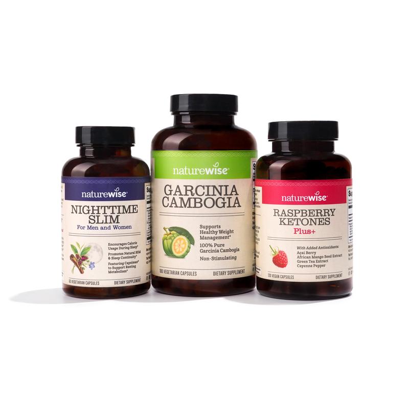 NatureWise Slim & Trim Trio Supplement Bundle - Clean, Gluten Free, Non-GMO Edible Fitness