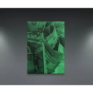 MONEY Canvas Poster, Luxury Old Money Canvas Print, Bad Girl Aesthetic, Green Wall Art, Motivational Poster, College Dorm Quality Paper