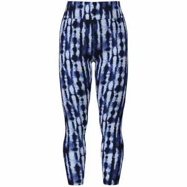 LuLaRoe Buttery Soft Spandex Leggings, Women's Bottoms with Black and Blue Vertical Tie-Dye Stripes, Polyester, Fabric, Clothes