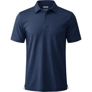 Polo Shirts for Men Casual Athletic Polos 3 Buttons Performance Business Golf Collared Shirts