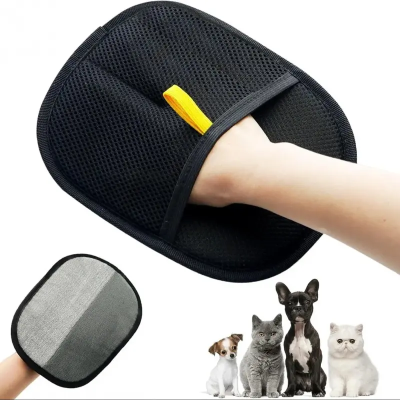 Pet Hair Removal Gloves, Reusable Electrostatic Pet Hair Remover Tool, Washable Double-Sided Pet Grooming Gloves for Furniture & Car Seats per hair removal gloves blankets for dogs double-sided grooming mitt pet hair removing gloves