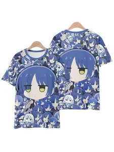 Men's and women's short-sleeved T-shirts, Bocchi The Rock three-dimensional printed casual wear with comfortable and breathable 3D printing technology.