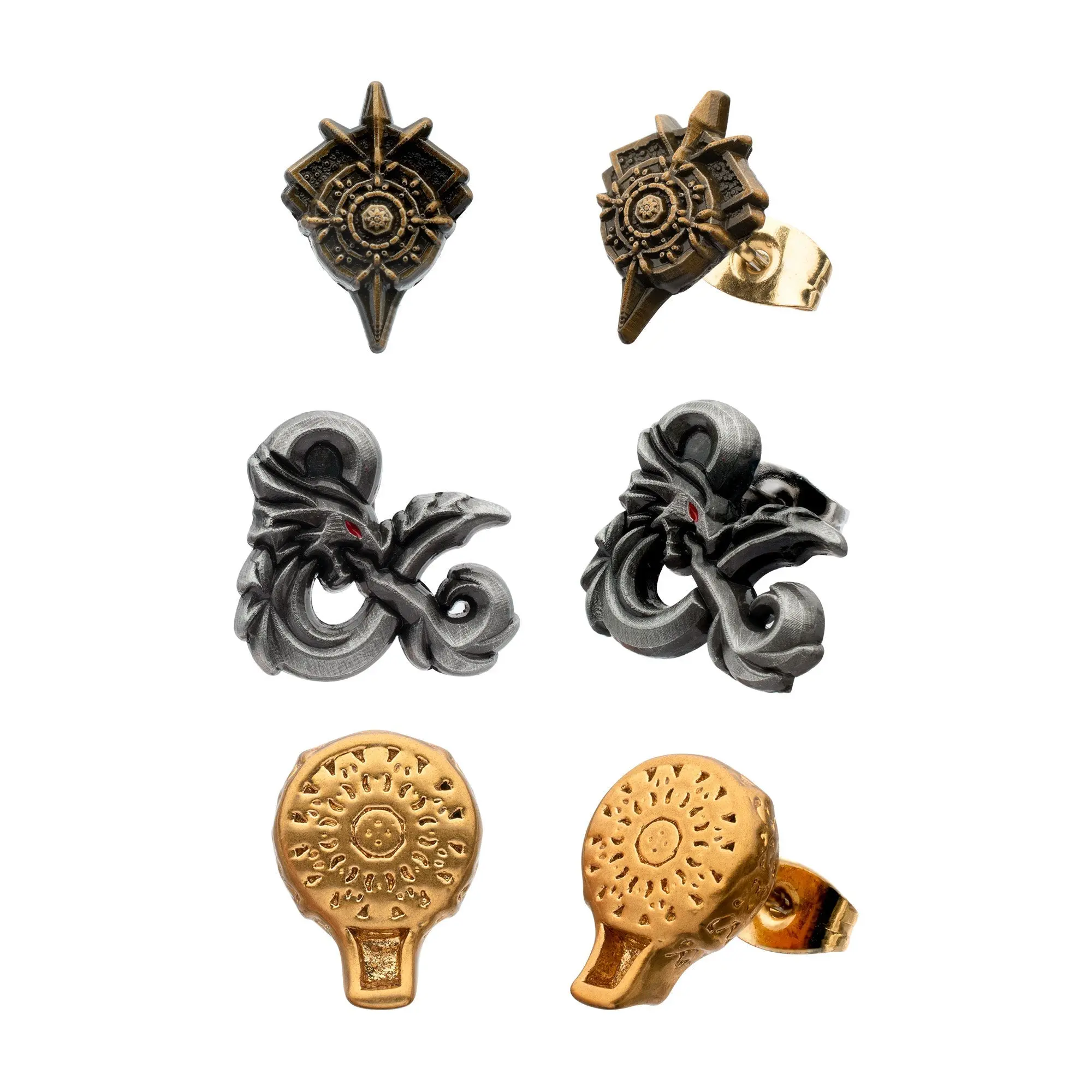 Dungeons and Dragons: 3D Stud Earrings Set (3 pairs)