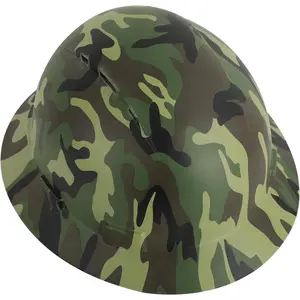 Full Brim Hard Hat, Construction Safety Helmet with Vented Holes, 6 Point Adjustable Ratchet Suspension, ‎ Meets ANSI/ISEA Z89.1, Water Transfer Printing