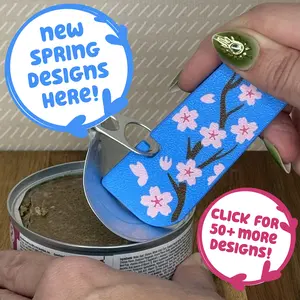 Tab Buddy XL Designs - Food can tab opener magnet keychain help for long nails, sore hands, arthritis