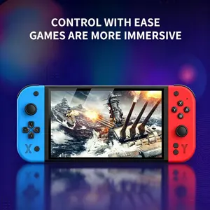 G90 portable handheld game console, 7-inch 1024 * 600 high-definition screen retro arcade game console, 64GB home retro handheld game console,  Linux 5.1 RetroArch system, school season gift, season change gift