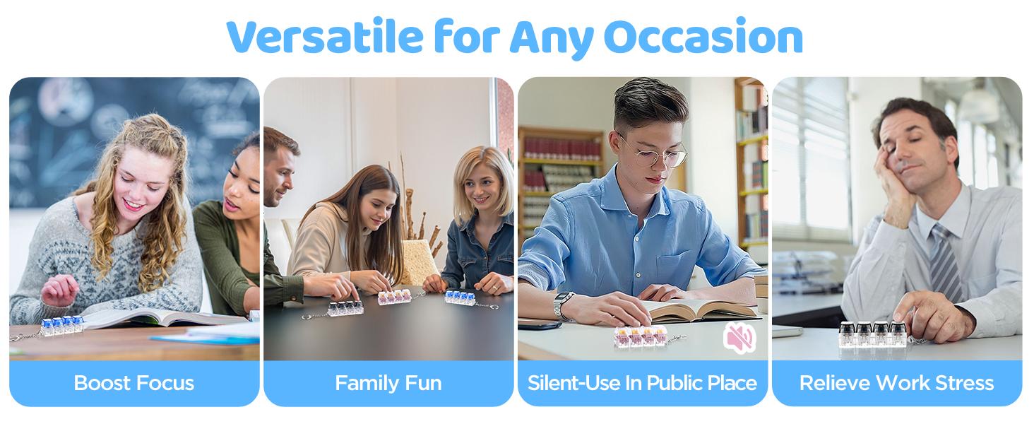 Stress-relieving Toy 2PCS Mechanical Keyboard Compact Design with Crystal Keycaps LED Lights Transparent Acrylic Key Christmas giftchain