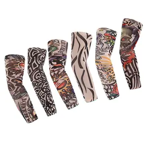 UV protection  arm sleeve with simulated quick-drying sleeves for cycling tattoo-style floral oversleeve cooling arm cover