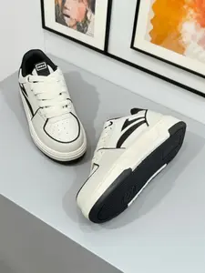 Thick Sole Sneakers Unisex Couple Shoes, Casual Sporty Board Shoes, Low Top Textile Upper, Medium Width, All Seasons