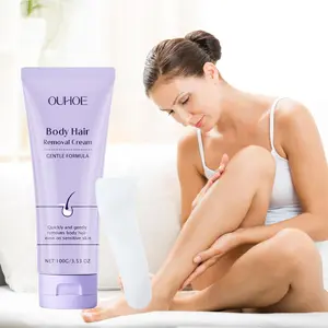 Body Hair Removal Cream, Smooth Depilatory Cream for Full Body, Gentle & Non-Irritating with Applicator