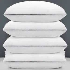Standard Size Bed Pillows for Sleeping Set of 4,4 Pack Great Support Luxury Hotel Pillows for Side,Stomach and Back Sleepers. Orthopedic Memory Foam Soft Memory Foam