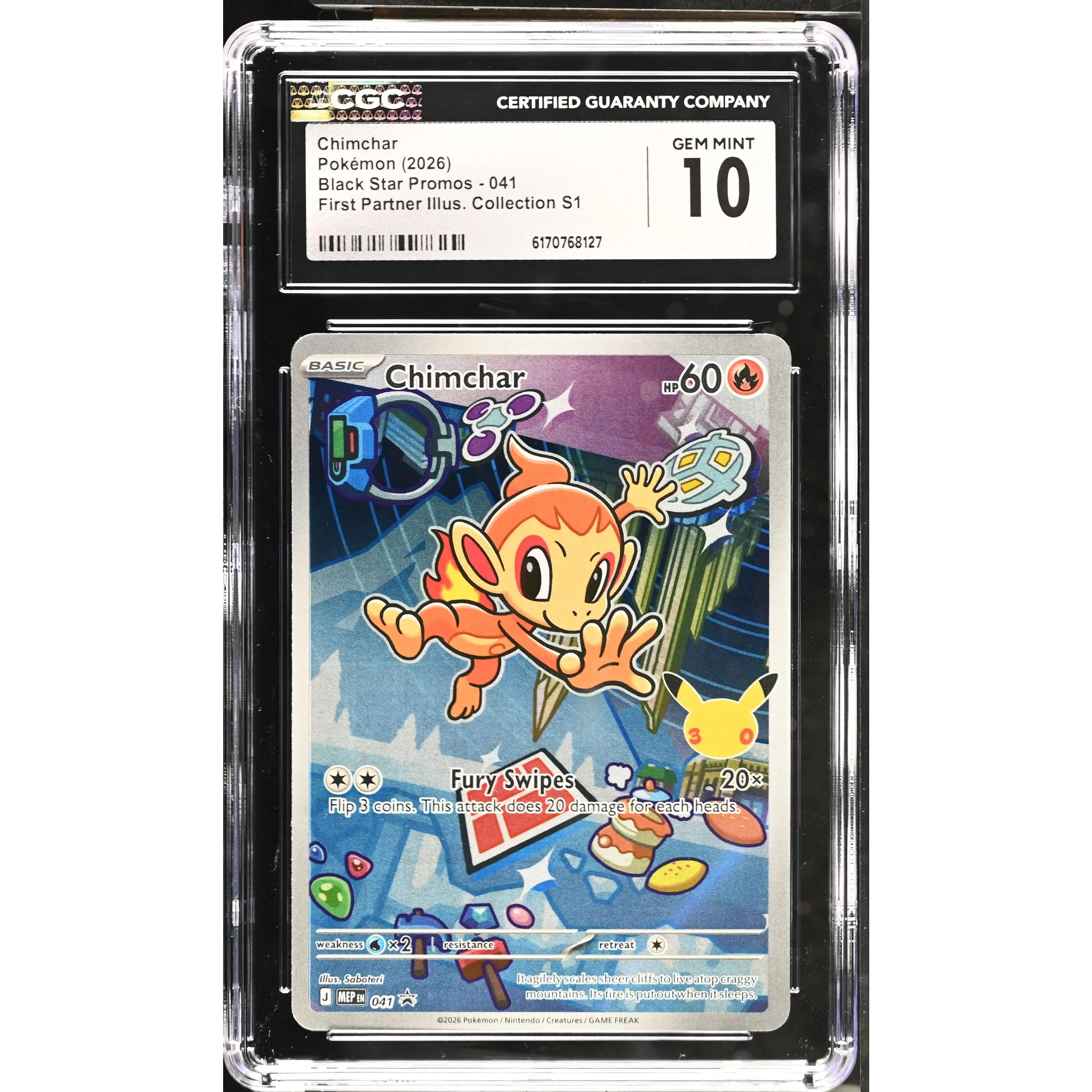 Chimchar #041 Black Star Promo First Partner Collection CGC Gem Mint 10 Pokemon