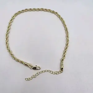 ANKLE bracelet beautiful rope style  gold-plated fashion color 7 ro 10"inches creative jewelry designer Adjustable Anklet