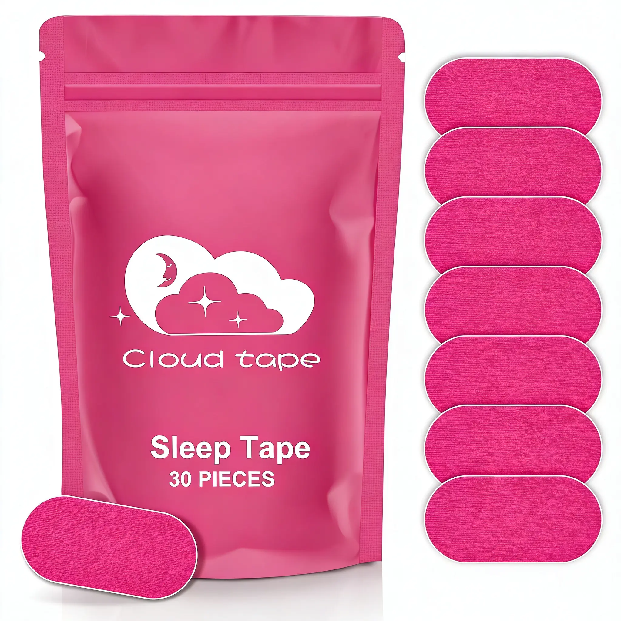 Ultra breathable Mouth Tape for sleeping, 1 / 2 / 4 month supply of sleep patches, 30 / 60 / 120 strips strong adhesive sleep patches, sports accessories, helping you sleep better Snoring Solution