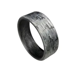 CORE CARBON RINGS - Men's or Women's Texalium Ring with Carbon Fiber Interior, Matte Finish, Durable, Scratch Resistant, Waterproof, Sizes 4-16, Custom Band Widths