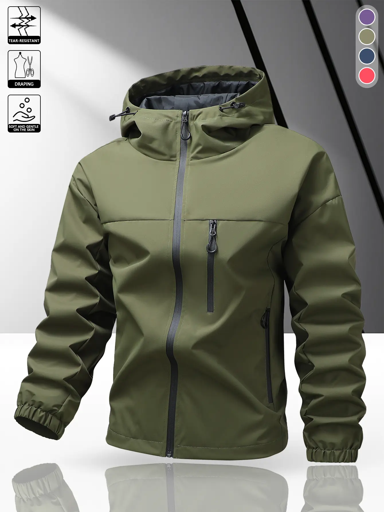 Men’s Outdoor Functional Hooded Jacket | Windproof Commuter Jacket, Versatile Casual Sport Style, Available in Multiple Colors