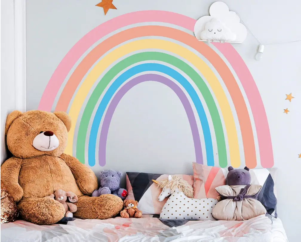 Rainbow Wall Decals Peel and Stick Rainbow Wall Sticker Decals Boho Decor