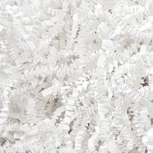1 LB Crinkle Cut Paper Shred Filler White Crinkle Shredded Paper for  Box -  Basket Bag Filler - Grass Cushion Stuffing for Christmas Holiday Packaging Wrapping