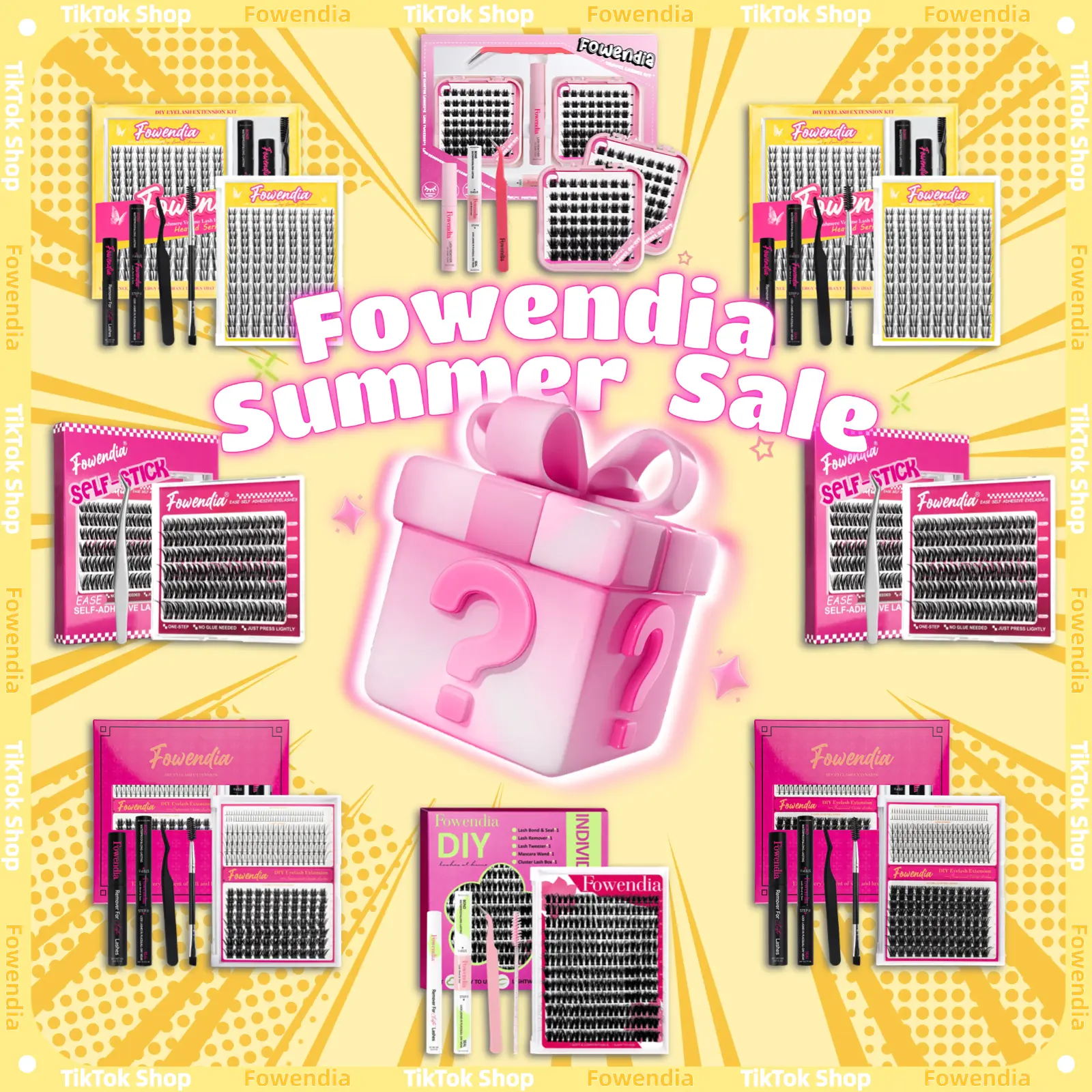 【UNKNOW BOX】Mystery Lash Kit – 4 Surprise Styles Cluster Lashes | Random Delivery, No Style Selection | Beginner-Friendly DIY Gift Set for Home Use – A Fun Lash Experience Full of Surprise dealsforyoudays