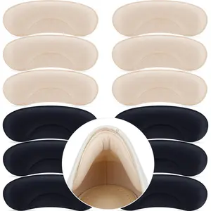 6 Pairs Heel Cushion Pads for Big & Loose Shoes - Protectors for Blisters, Friction & Heel Pain - Anti-Slip Grips to Make Shoes Fit Tighter