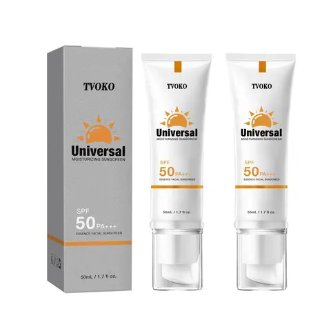 TVOKO Hyaluronic UV Protection Facial Sunscreen Cream SPF50 - Hydrate, Brighten, Non-Greasy, Sweat-Resistant, Skin-Friendly Moisturizer for All Skin Types (Radiant Complexion Support)