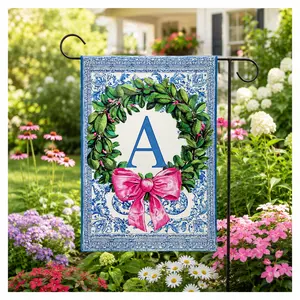 Personalized Letter Garden Flag, Custom A-Z Initial Flag for Yard, Porch, Lawn and Patio Decor