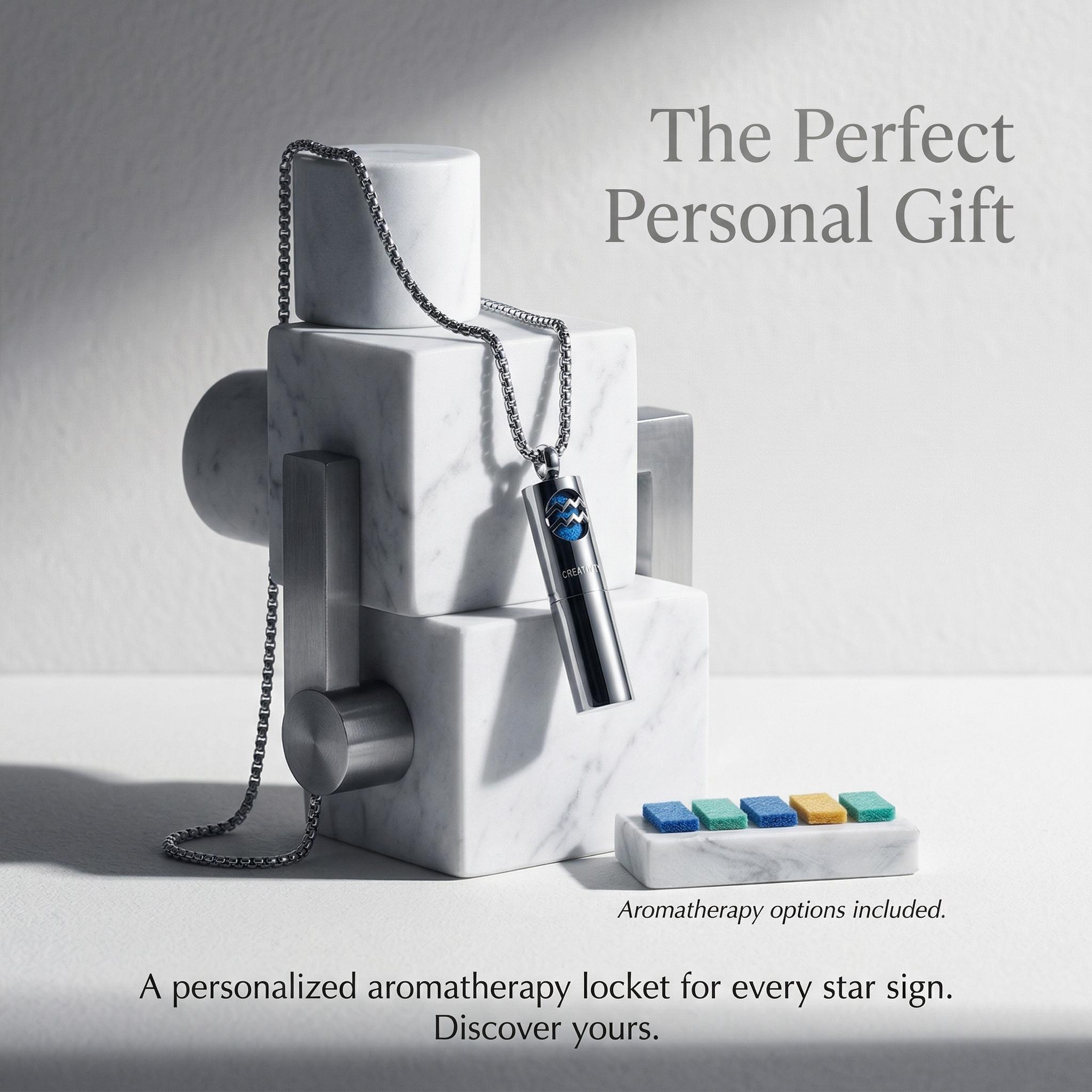 Necklace with 12 Zodiac Signs for Men and Women Aromatherapy Essential Oil Diffuser Pendants Adjustable Waterproof Hypoallergenic Gifts for Astrology Enthusiasts