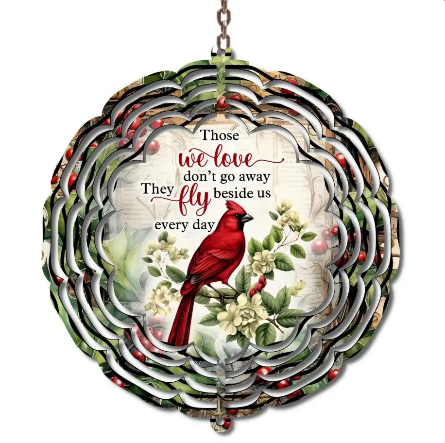 Cardinal Memorial Wind Spinner- 10 Inch