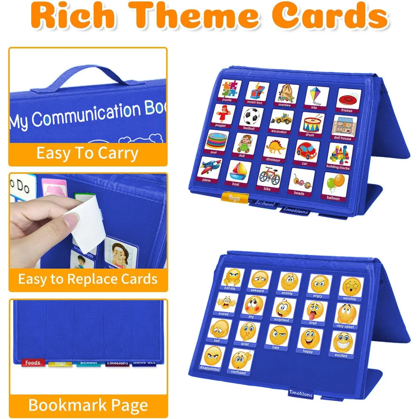 70 Cards Visual Daily Schedule Chart for Kids With Autism Pocket Chart Materials Montessori Learning Educational Toy Christmas Gift Portable