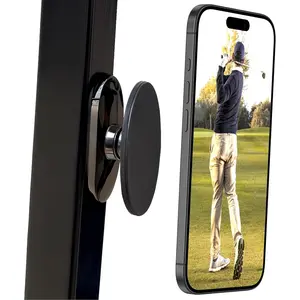 Golf Cart  Phone Mount, MagSafe Compatible Phone Holder for Golf Cart Roof Strut, Attaches to Any Metal Surface,  Dual , Adjustable Ball Joint, Compact Pocket Size