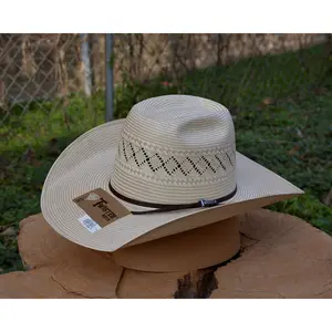 Twister Hats: 20X Shantung Ivory/Tan (Open Crown)