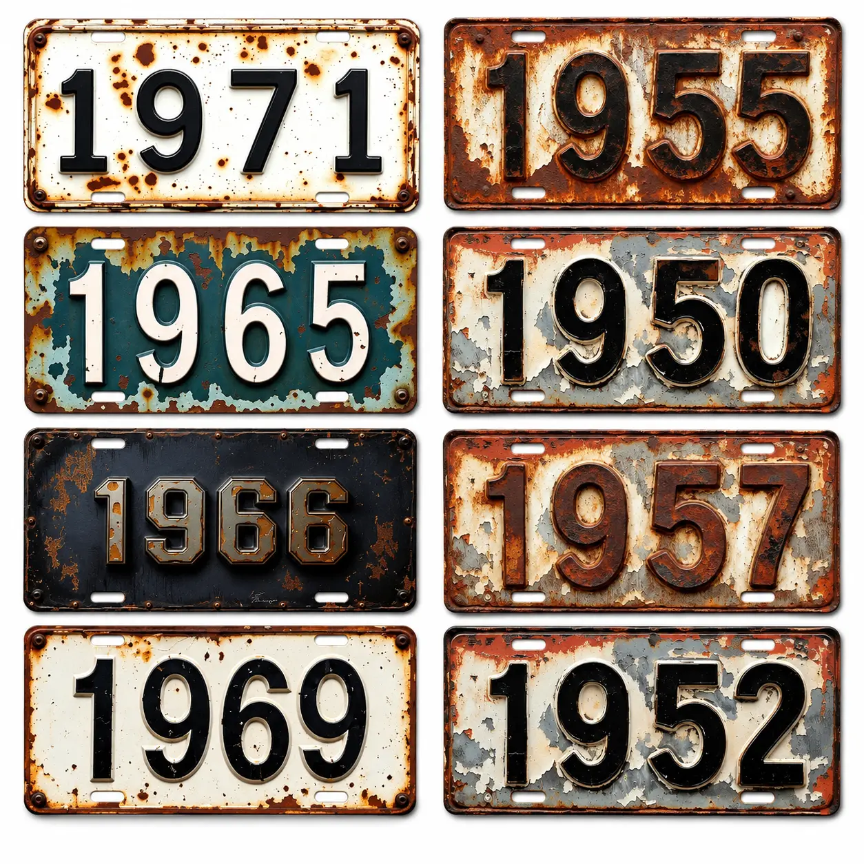 Flat Retro Polished Aluminum License Plate - 15cm(5.91in) 1950-1980 Era, Fade-Resistant, Easy-Install Cool Car Decoration, Metallic Tone Home Sign for Auto Enthusiasts, Cool Car Decorations, Metallic Tone Home Signs
