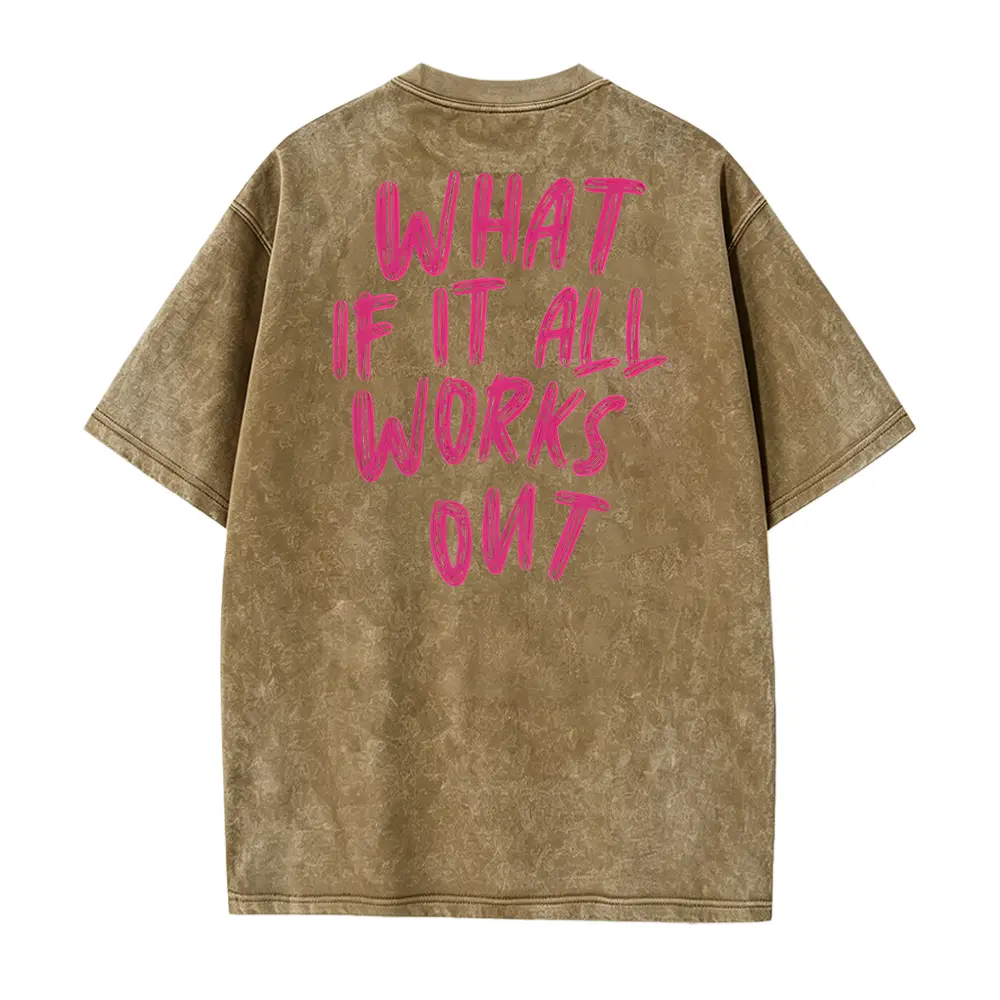 Washed T-shirt-Coffee