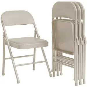 Portable Folding Chair, Folding Chairs with Padded Cushions, Padded Foldable Chair Set, Hold Up to 350 Pounds